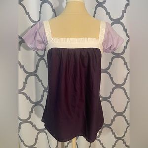 🤍 absolutely adorable, purple and lavender baby doll shirt🤍